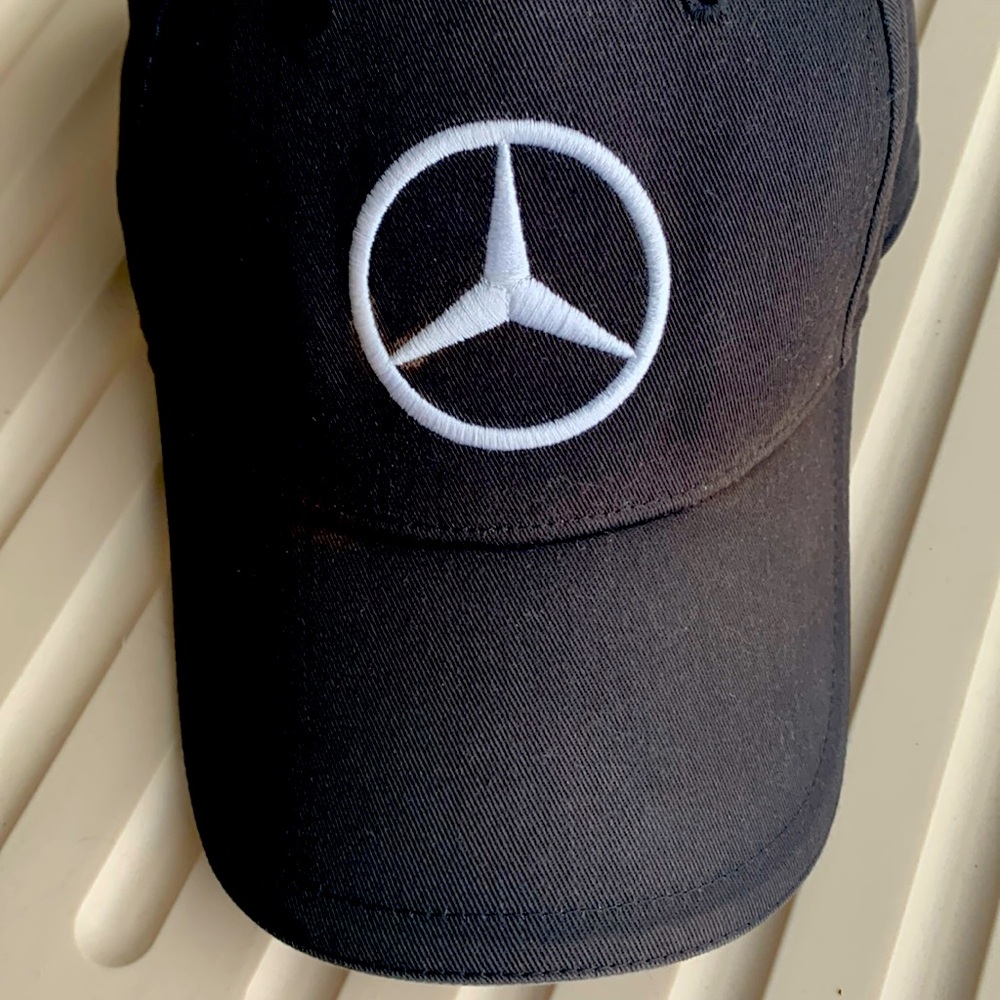 White Embroidered Logo Black Mercedes AMG Petronas Formula One Cap